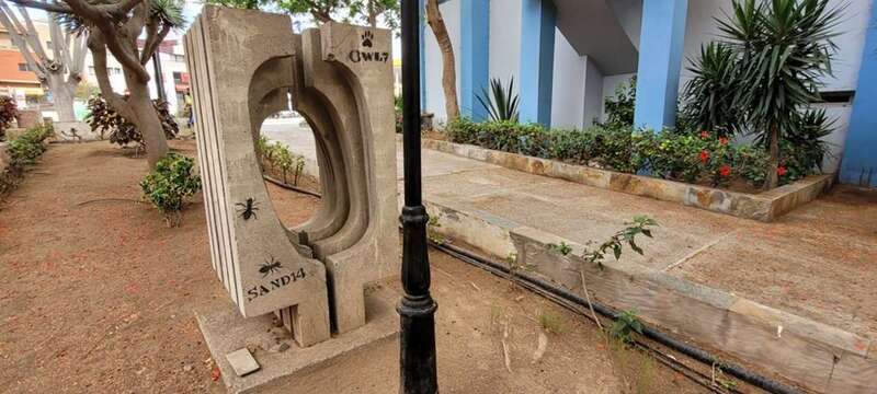 Una de las esculturas de Máximo Riol/Jesús Ruiz Mesa.