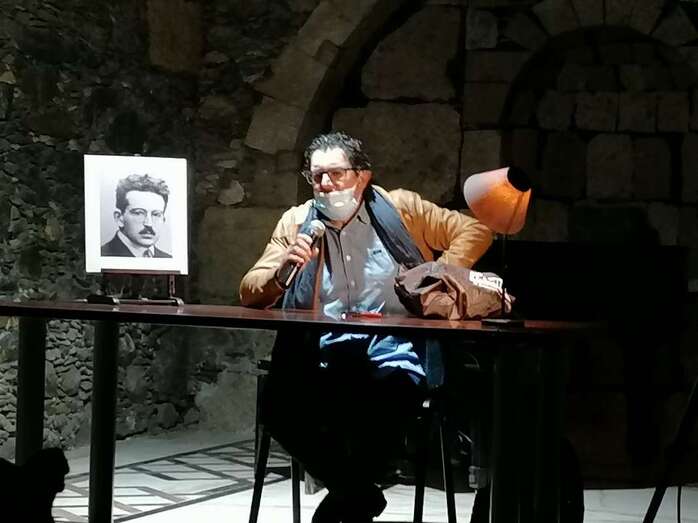 Momento del acto de esta tarde-noche en Telde/TA.