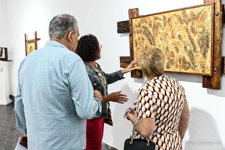 Uno de los cuadros de la exposición/Antonio Alí.