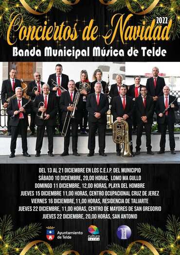 Conciertos programados de la Banda Municipal de Telde para estas navidades/TA.