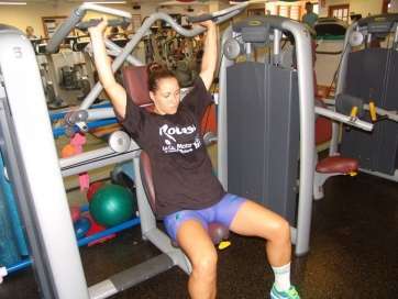 Haridian Rodríguez, ejercitándose en el gimnasio durante la concentración en Lanzarote del verano pasado (Foto TA)