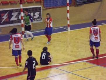 Imagen del partido contra el Futsi B, celebrado en el Paco Artiles (Foto TA)