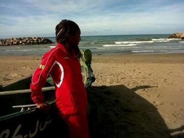 Bintou Diallo, con el equipaje de Guinea Conakry (Foto: TA)