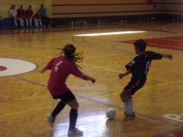 Delia, en un momento del partido (Foto: TA)