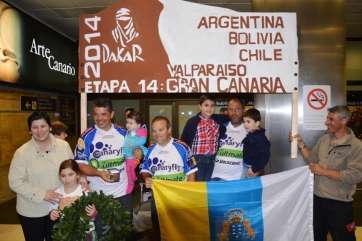 Pedro Peñate a su llegada al Aeropuerto de Gran Canaria (Foto TA)