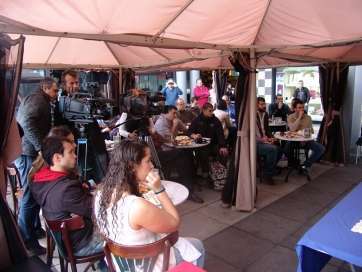 Momento de la reunión con la prensa (Foto TA)