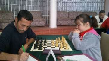 Jenny Sanabria, en un momento de su partida (Foto Telde Los Llanos)