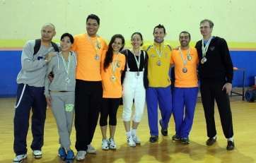 Medallistas del Ceiscan, tras la entrega de premios (Foto TA)