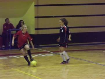 Momento del partido de ida entre el TeldeSala y el Teldeportivo B (Foto TA)