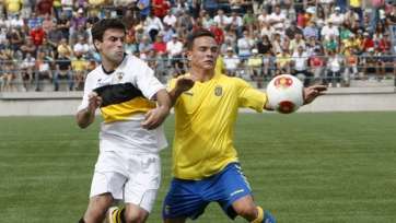 Roque Mesa, en el partido de ida contra el Baracaldo (Foto udlaspalmas.es)