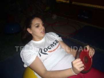 Patricia Guedes, ejercitándose en el gimnasio (Imagen de archivo de TA)