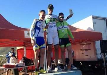 Francisco Pérez, en el podio del XC La Goleta (Foto TA)