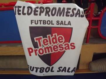 El escudo del Telprom plasmado en una pancarta (Foto TA)