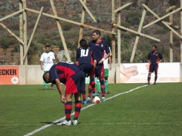 Imagen de un partido fuera de casa de la UD Telde en esta temporada (Foto TA)