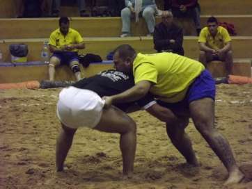 Imagen de una luchada contra el Gáldar (Foto: TA)