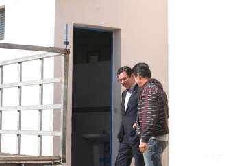 El concejal Pablo Rodríguez durante la visita al Campo Paco Cabrera (Foto TA)