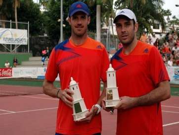 David Marrero (d), tras su participación en el ITF de Lanzarote (Foto: TA)