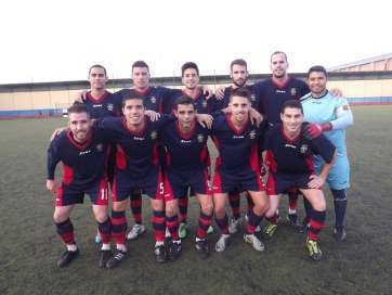 Formación de la UD Telde en el partido de ida contra el CD Vera (Foto: TA)
