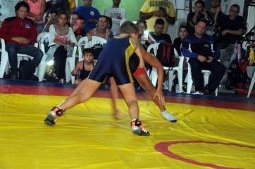 Imagen de archivo de exhibición de luchas olímpicas en Jinámar (Foto TA)