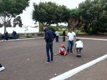momento del campeonato de bola canaria del pasado 30 de mayo en San Juan (Foto TA)