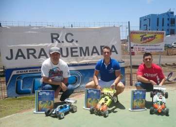 Podio de la carrera celebrada el domingo 8 de junio en Telde (Foto TA)