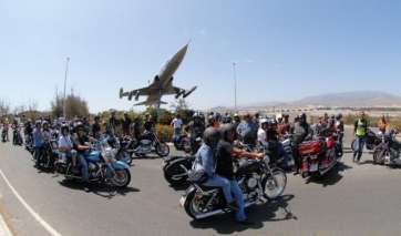 Encuentro de moteros en Gando (Foto TA)