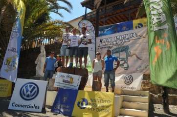 Podio masculino de la prueba reina (Foto TA)