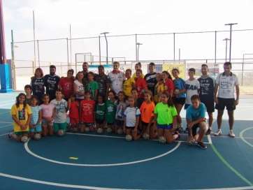 Mangué con los participantes del campus (Foto TA)