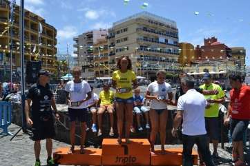 Verónica Navarro en el podio (Foto TA)