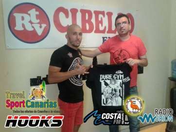 Christian Santana con Tente Álamo durante el programa (Foto TA)