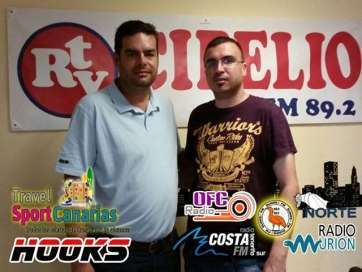 Christian Santana con Diego Ojeda durante el programa (Foto TA)