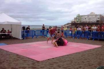 Momento de la competición de este sábado en Melenara (Foto TA)