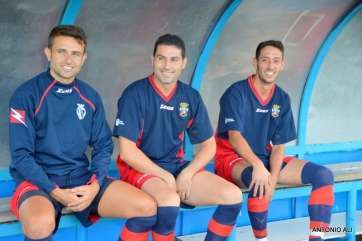 Jugadores de la UD Telde (Foto Antonio Alí)