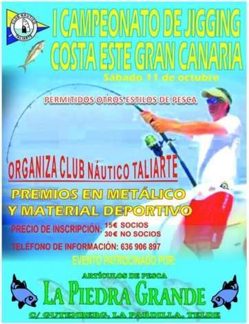 Cartel de la competición de pesca (Foto TA)
