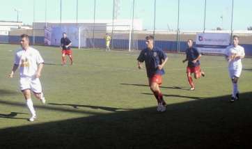 Imagen de archivo del partido de la UD Telde y el Tenisca, semanas atrás (Foto TA)