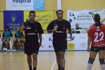 Raluy y Sabroso, en los prolegómenos del partido ante el Elche CF (Foto TA)