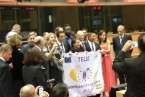 La comitiva teldense en el Parlamento europeo (Foto TA)