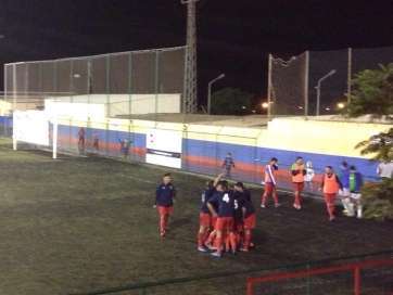 Imagen de archivo de un partido de la UD Telde en esta temporada (Foto TA)