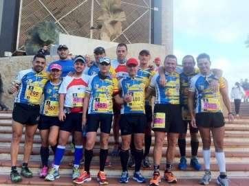 Miembro del club teldense, ayer en la capital grancanaria (Foto TA)