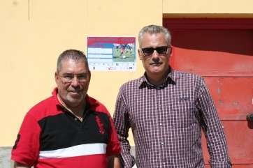 Pacuco Rosales junto al presidente de la UD Telde (Foto TA)