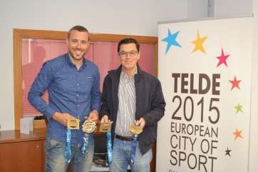 Adonay Cano con Pablo Rodríguez, este jueves (Foto TA)