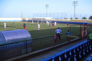Imagen de archivo de un partido de la UD Telde en esta temporada (Foto TA)