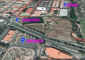 Mapa de los aparcamientos habilitados (Foto TA)