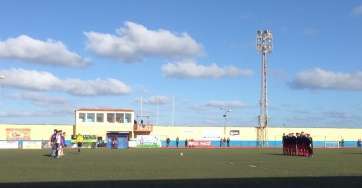 Momento del partido jugado este sabado en el Pablo Hernández (Foto TA)