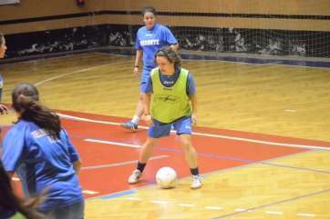 Cristina Gimeno, en un entrenamiento del Preconte (Foto TA)