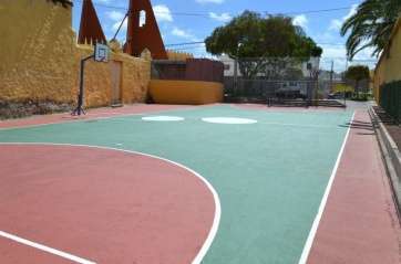 Estado en el que ha quedado la cancha tras los trabajos (Foto TA)