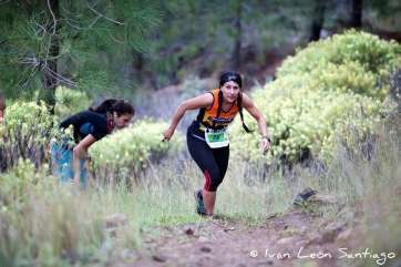 Sandra Moreno, durante la carrera de este sábado (Foto Iván León)