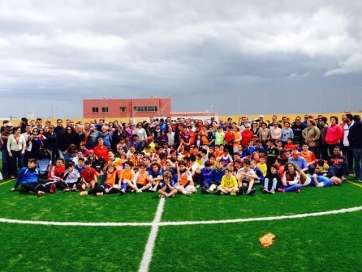 Foto de grupo de la familia del F.C. La Garita (Foto TA)