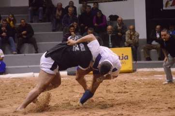 Eliezer Gutiérrez también derribó al agüimense Carmelo Rodríguez (Foto TA)
