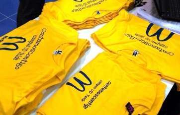 Material entregado a los niños apuntados en el campus (Foto TA)